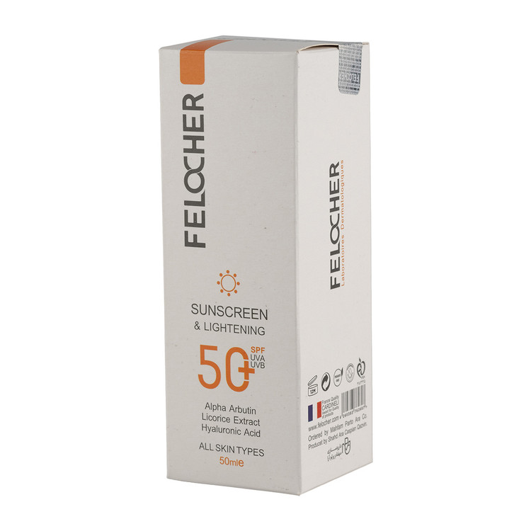 کرم ضد آفتاب بی رنگ فلوچر با SPF50 مناسب انواع پوست حجم 50 میلی لیتر