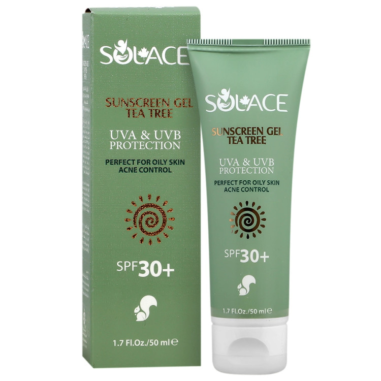 کرم ژل ضد آفتاب چای سبز و درخت چایSPF30 سولس