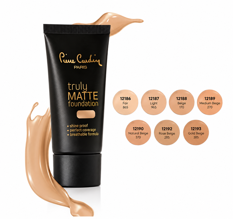 کرم پودر تیوپی پیرکاردین Pierre Cardin مدل ترولی مات Truly Matte حجم 30 میل