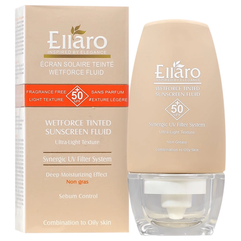 فلوئید ضد آفتاب رنگی الارو SPF50 مناسب پوست چرب حجم 50ml